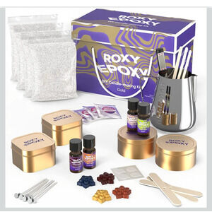 Roxy Epoxy DIY Candle Making Kit Silver Soy Wax Fragrance